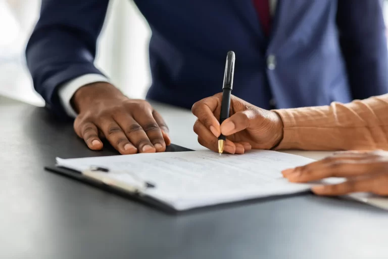 person signing a settlement agreement