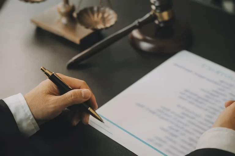 a person signing an legal contract