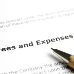 document showing fees and expenses