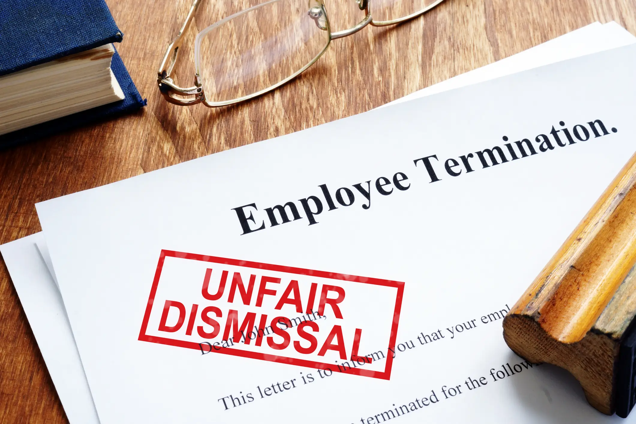 picture of an unfair dismissal employment termination contract